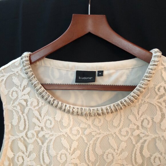 B. Young Beautiful Beaded Sleeveless Dress: Size M - Picture 4 of 16